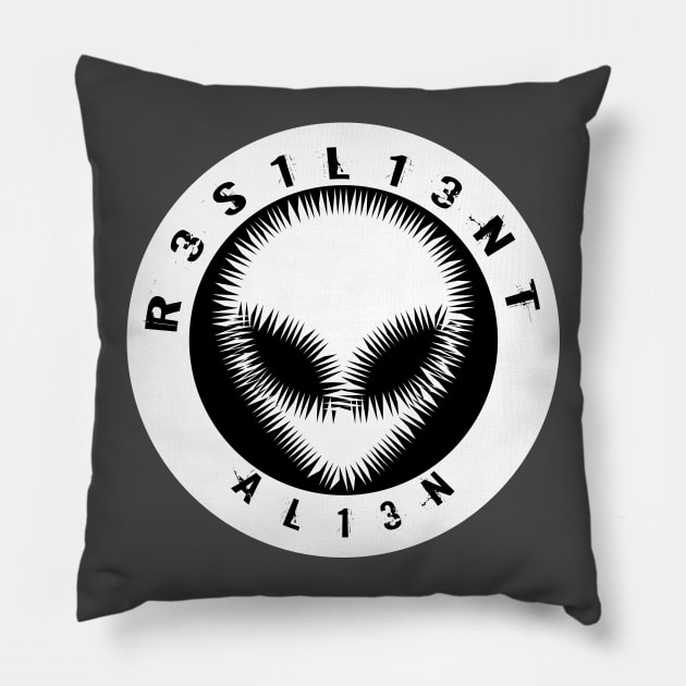 RESILIENT ALIEN Pillow by L3vyL3mus