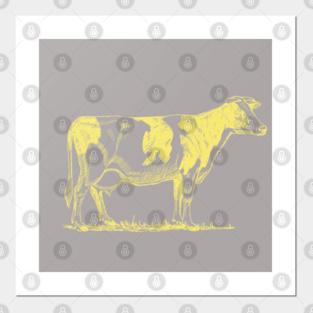 Abstract Cow Design Cow Posters And Art Prints Teepublic