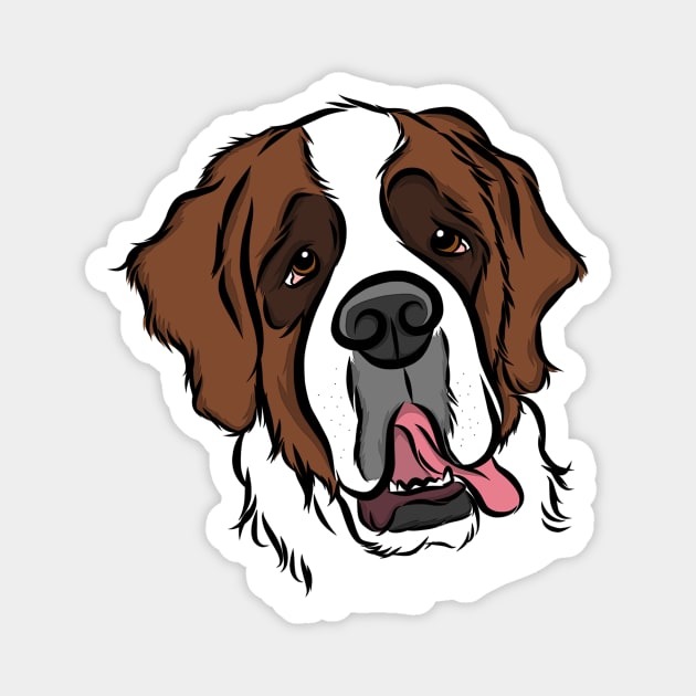 St. Bernard Dog Illustration Magnet by rmcbuckeye