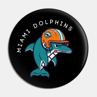 Dolphins Helmet Funny - Miami Pin