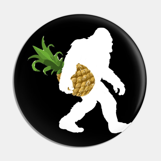 Funny BigFoot Pineapple Christmas Xmas X-Mas Design Gift Idea Pin by Frontoni