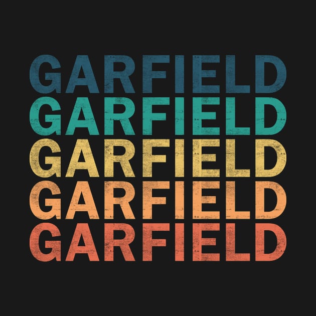 Garfield Name T Shirt - Garfield Vintage Retro Name Gift Item Tee by henrietacharthadfield