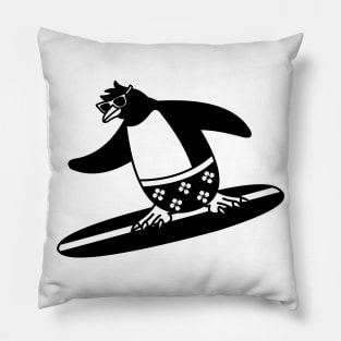 Surfing Penguin Pillow