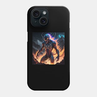 Virning alien in fire aura Phone Case