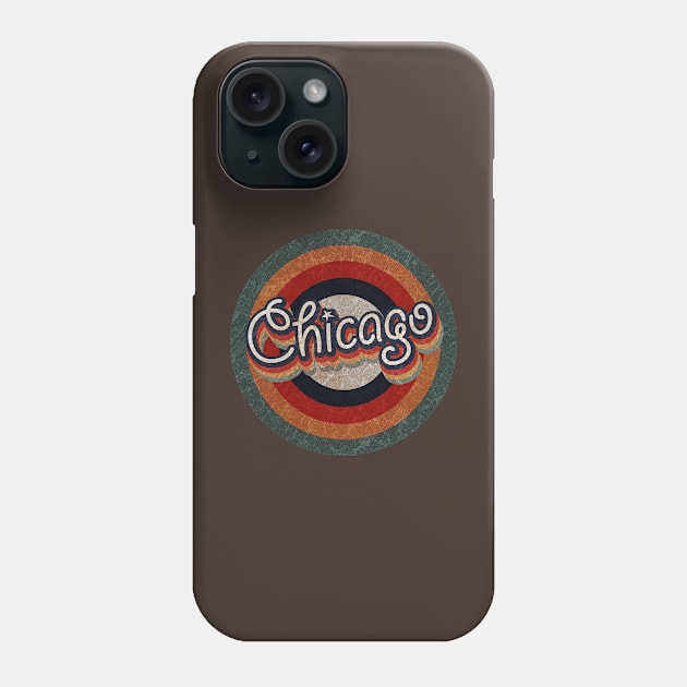 Retro Color Typography Faded Style Chicago Phone Case by KakeanKerjoOffisial