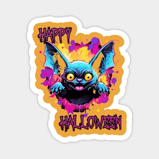 Spooky Bat Happy Halloween Magnet