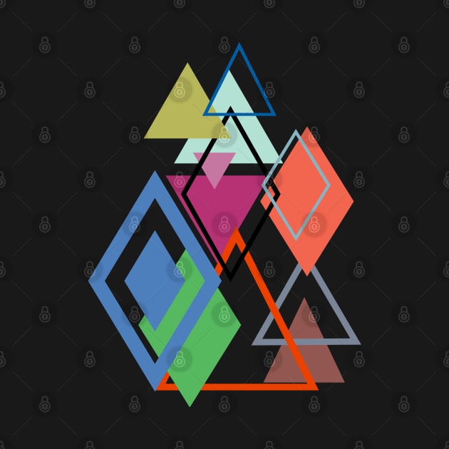 Colorful triangles and rhombuses, pattern of triangles by SAMUEL FORMAS