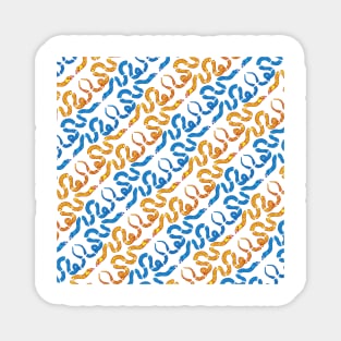 Benjamin Franklin's "Join or Die" snake diagonal pattern on white background Magnet