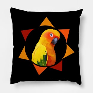 Sun Conure Geometrical Sun Design Pillow