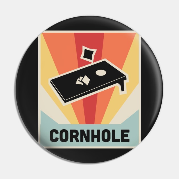 CORNHOLE | Vintage Style Poster Pin by MeatMan