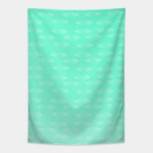 Light Green Feather Pattern Tapestry