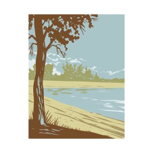 Edness K Wilkins State Park on the North Platte River East of Casper in Natrona County Wyoming WPA Poster Art T-Shirt