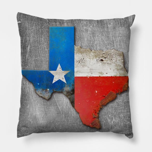 Texas State Map Pillow by Dual Rogue