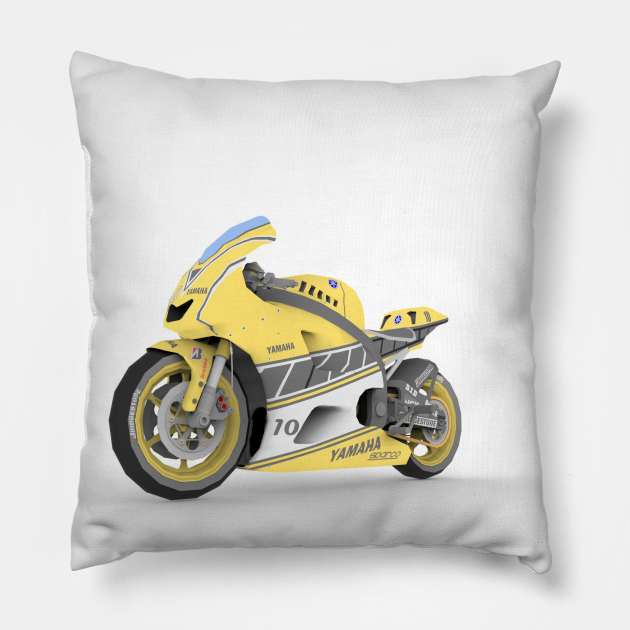 Motorcycle Recing Pillow by Rizaldiuk