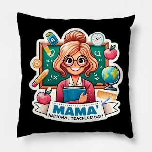 Super Mom Teacher Pillow