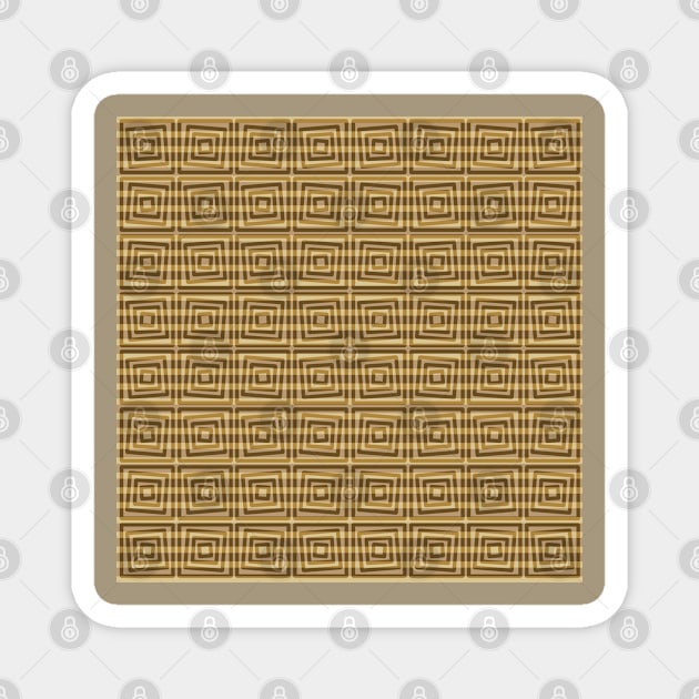 gold geometric pattern Magnet by artsytee