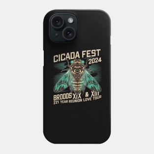 Entomology Cicada Lover Cicada Fest 2024 Broods XIX & XIII Phone Case