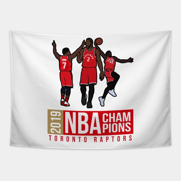 2019 NBA Champions Toronto Raptors Tapestry by xavierjfong