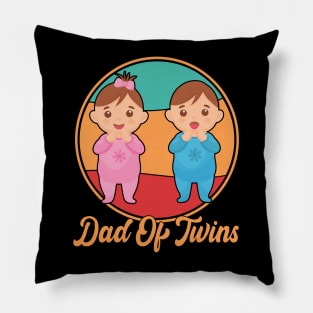 Dad Of Twins Classic Overachiever Fathers Day Twin Parents Pillow