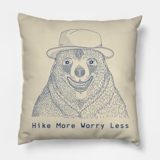 Hike More Worry less / Smiling Bear Pillow