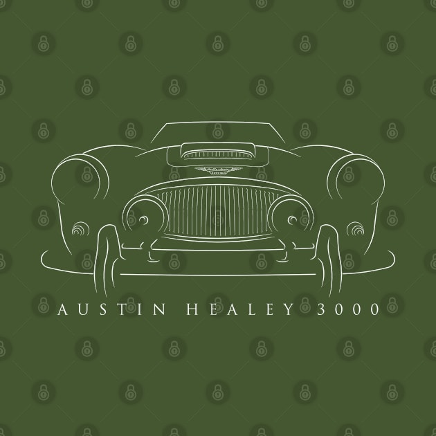 Austin Healey 3000 - front stencil, white by mal_photography