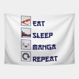 Eat Sleep Manga Repeat Tapestry