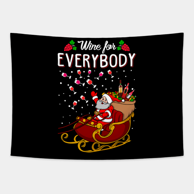 Wine Christmas Gift Tapestry by KsuAnn