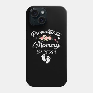 Promoted To Mommy Est 2024 Floral Phone Case