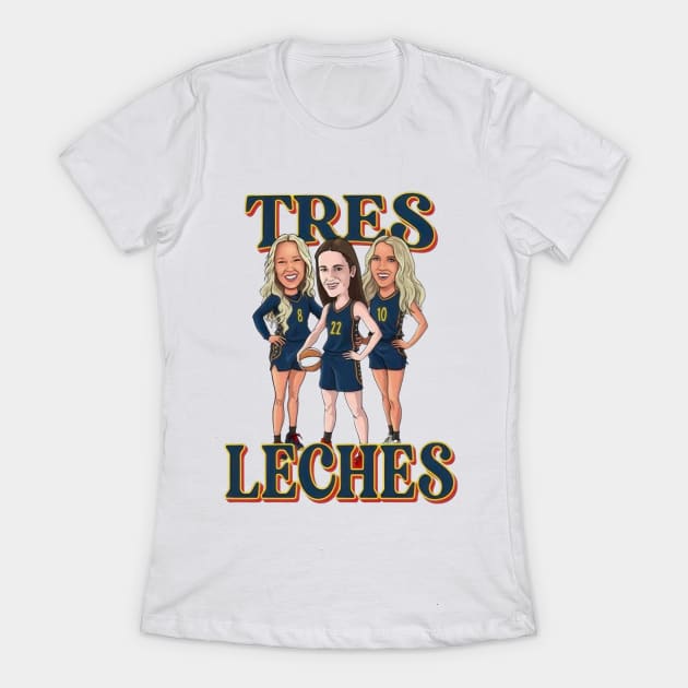 Caitlin Clark Sophie Cunningham and Lexie Hull Indiana Fever tres leches caricatures