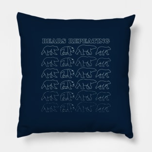 Bears Repeating (dark) Pillow