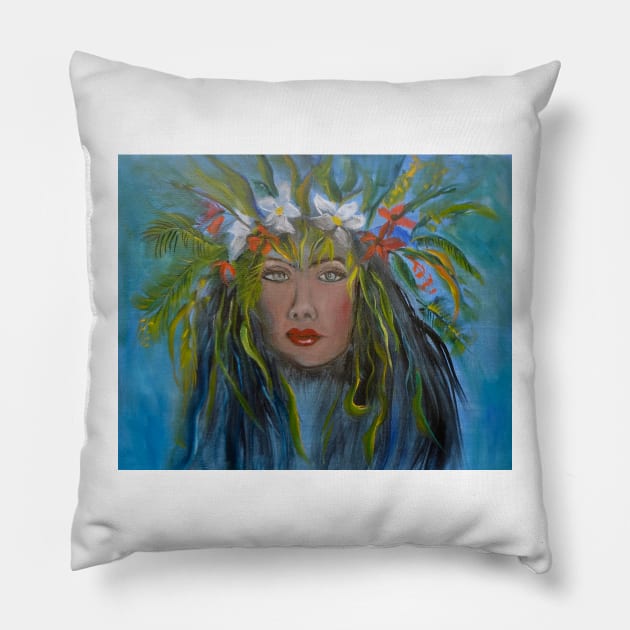 Hawaiian Hula Dancer Pillow by jennyleeandjim