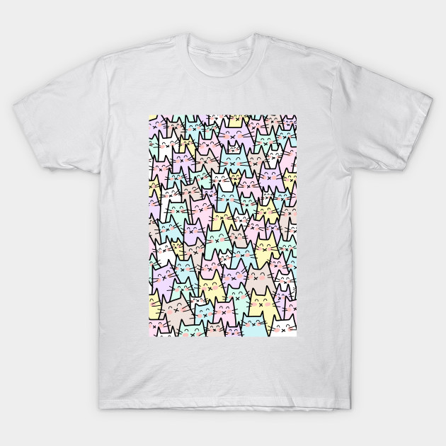 Cat Party Pastel Cats T Shirt Teepublic