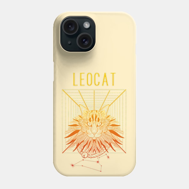 A zodiac cattery: Leo - leocat Phone Case by Blacklinesw9