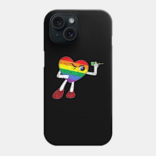 Lgbt Q Sport Gay Pride Flag Rainbow Heart Dart Men Women Phone Case