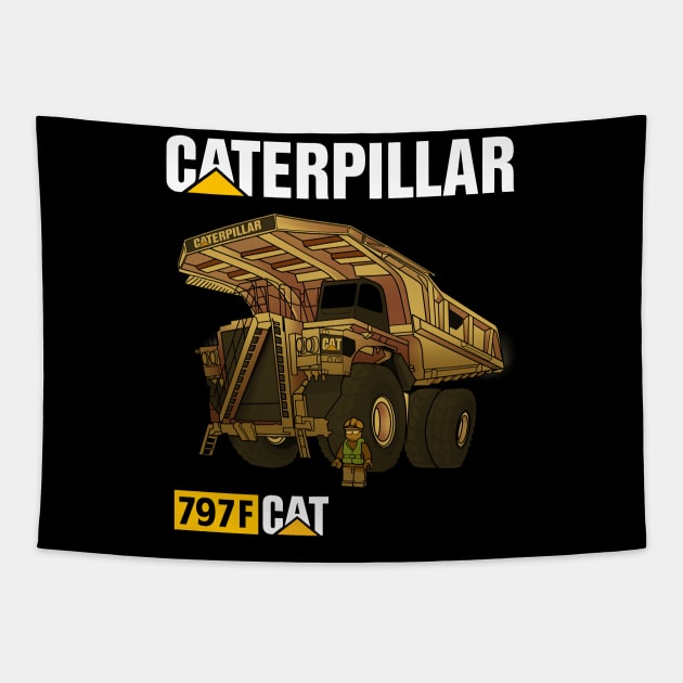 Caterpillar 797F Tapestry by damnoverload