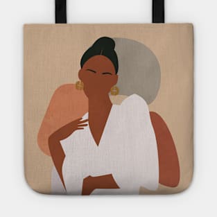 Boho Aesthetic Female, Woman Portrait Tote