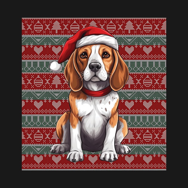 Funny Beagle Dog Christmas Ugly by Zaaa Amut Amut Indonesia Zaaaa