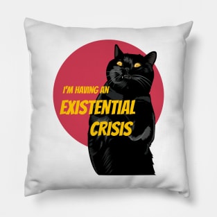 Purrcival Cat Existential Crisis Pillow