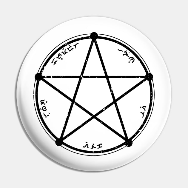 Exorcise your Demons! - Incantation circle (black) Pin by The Scribble Media