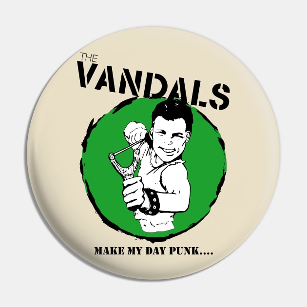 The Vandals - Make My Day Punk Rock FanArt Design Pin by darklordpug