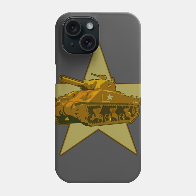 Desert Sherman Tank Phone Case by saitken