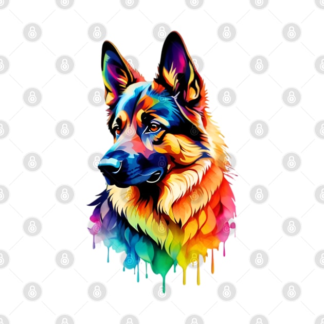 German Shepherd Abstract 1 by Rebirth Designs