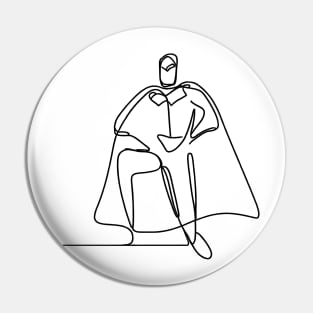 Minimalist line art Superhero Silhouette | Character 1 Pin
