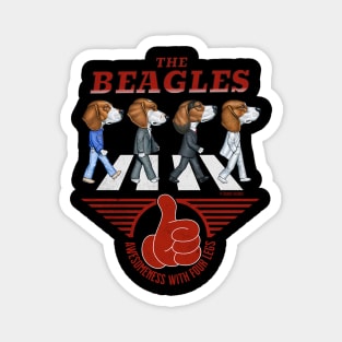 Classic Street crossing with Beagle Dogs on a retro The Beagles tee Magnet