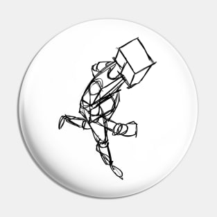 Robot Run Sketchy Blk Pin