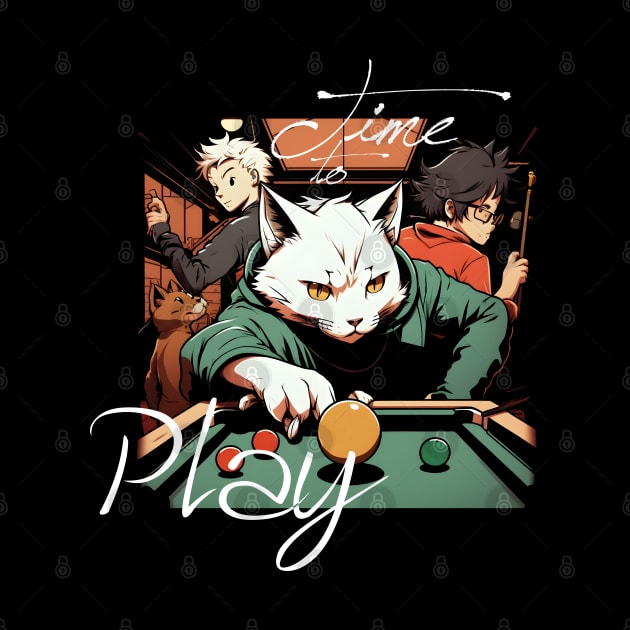 Cat Playing Pool by ArtRoute02