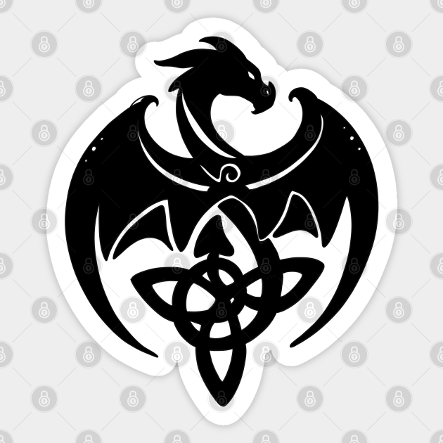 Tribal Celtic Dragon - Dragon Tattoo - Sticker | TeePublic Tribal Celtic Dragon - Dragon Tattoo - Sticker | TeePublic