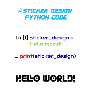 Sticker Design Programming | Python Code True Color T-Shirt