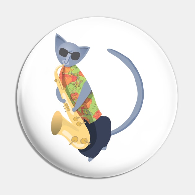 Sax Kitten Pin by alexiares