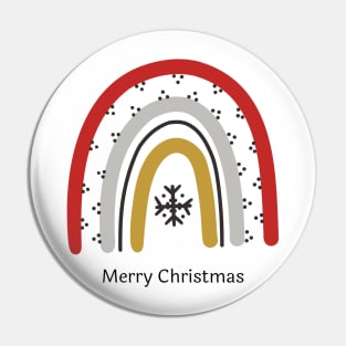 Merry christmas cute rainbow gift xmas Pin